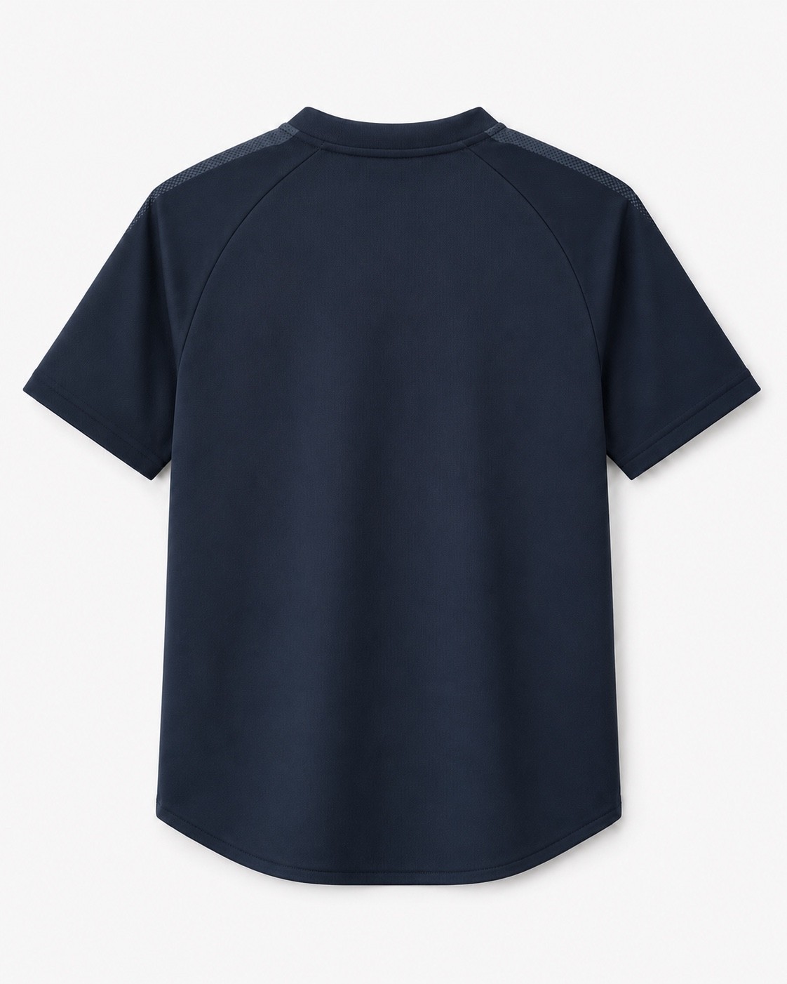 Dirty Leeds® Keep Fighting Salute Logo Navy Grandad Shirt – back view.