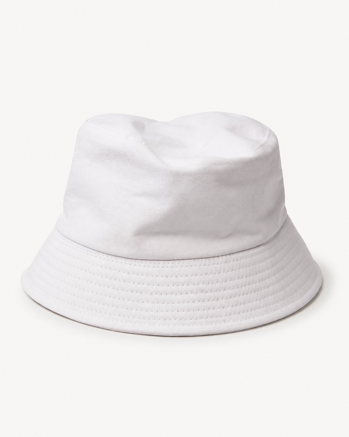 Dirty Leeds® Leeds United Smiley Badge White Bucket Hat – back view.