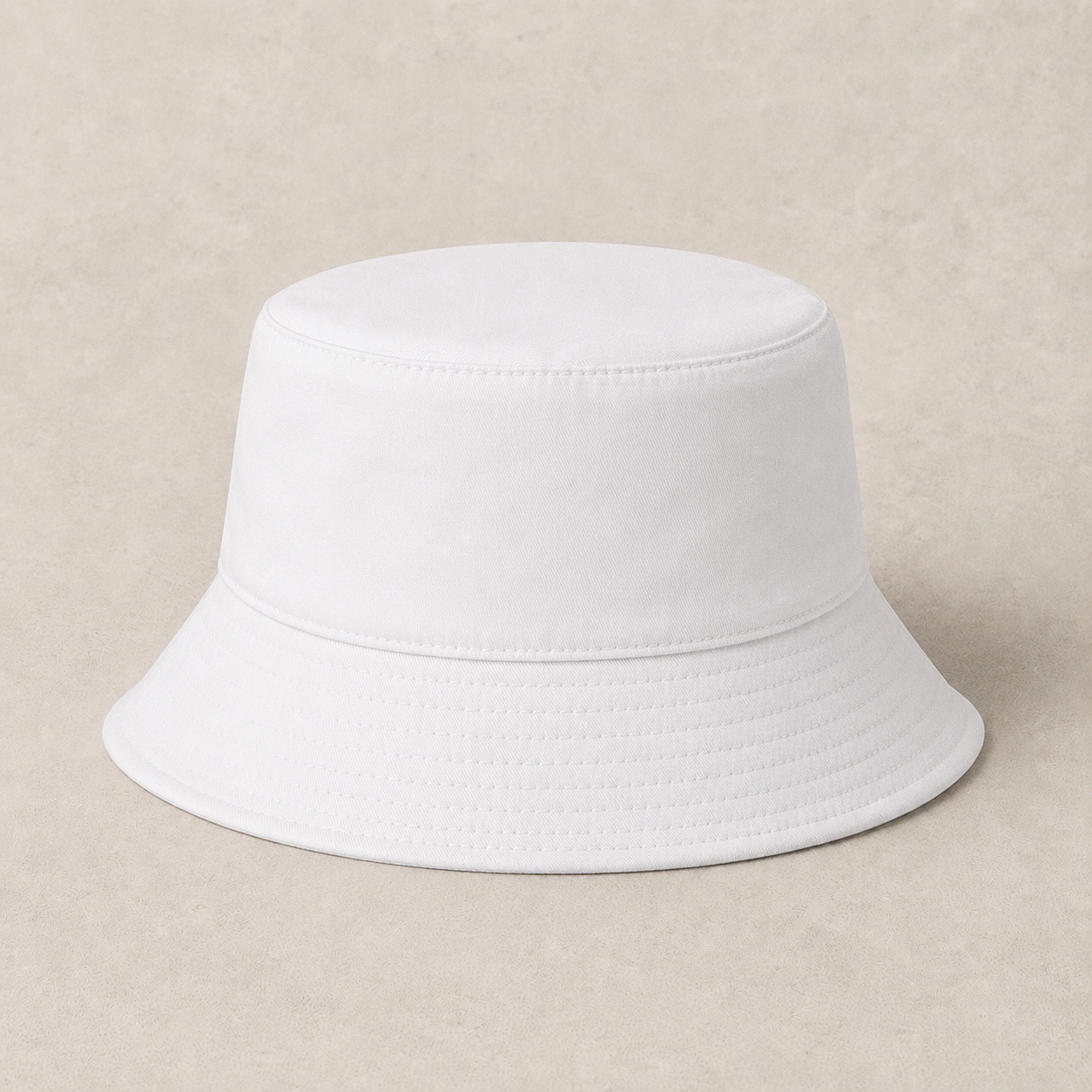 Dirty Leeds® Leeds United Smiley Badge White Bucket Hat – back view.