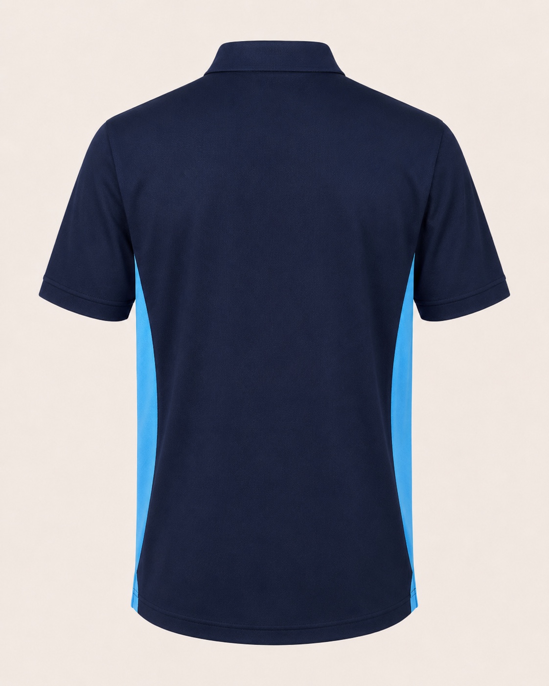 Dirty Leeds® Navy / Light Blue Polo Shirt – back view.