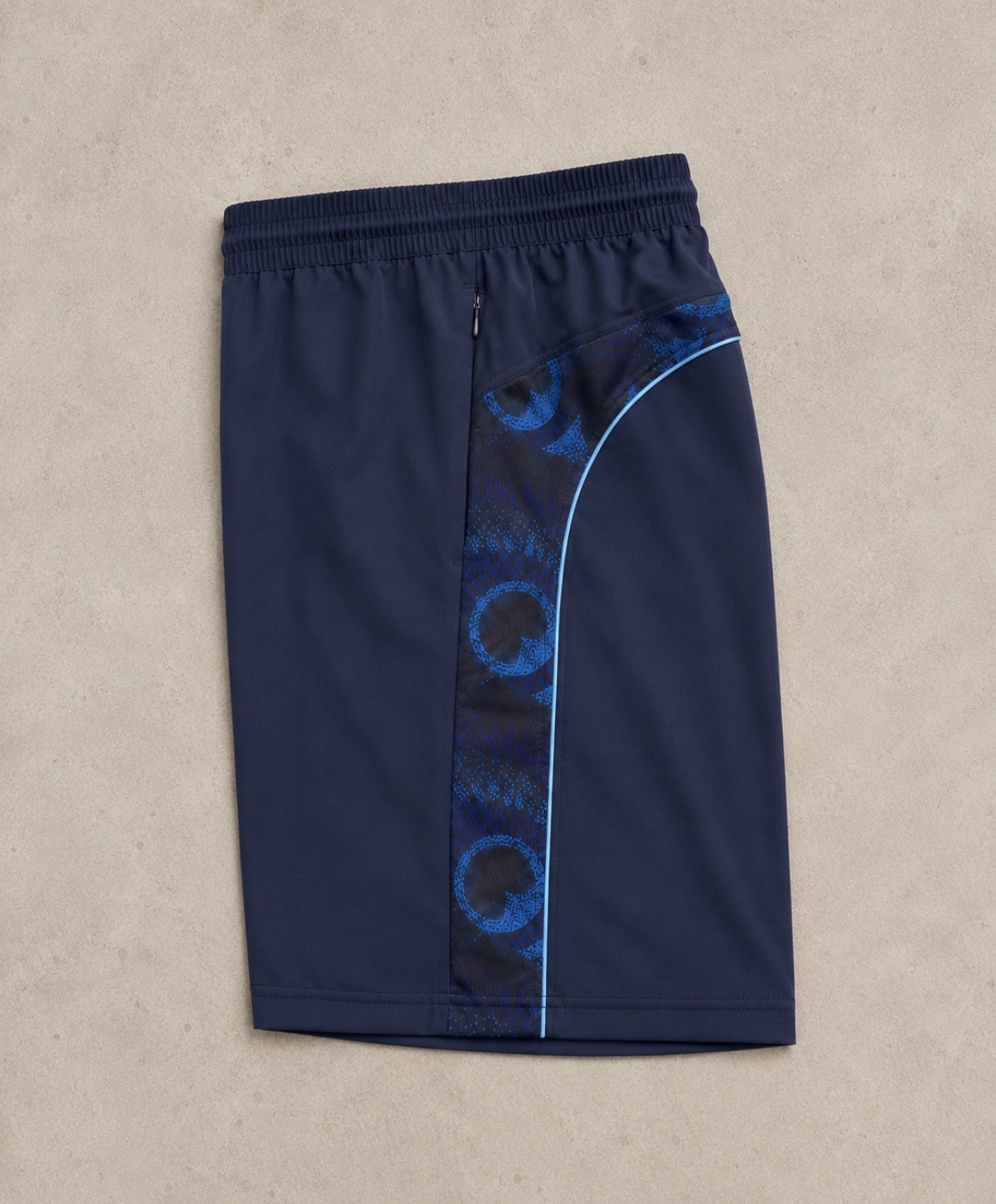 Dirty Leeds® Peacock Pattern Shorts opposite side view.