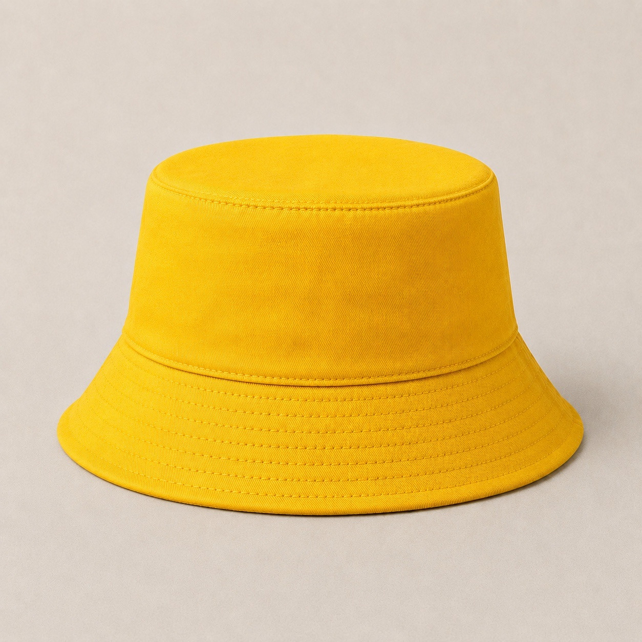 Dirty Leeds® Leeds United Smiley Badge Yellow Bucket Hat – back view.