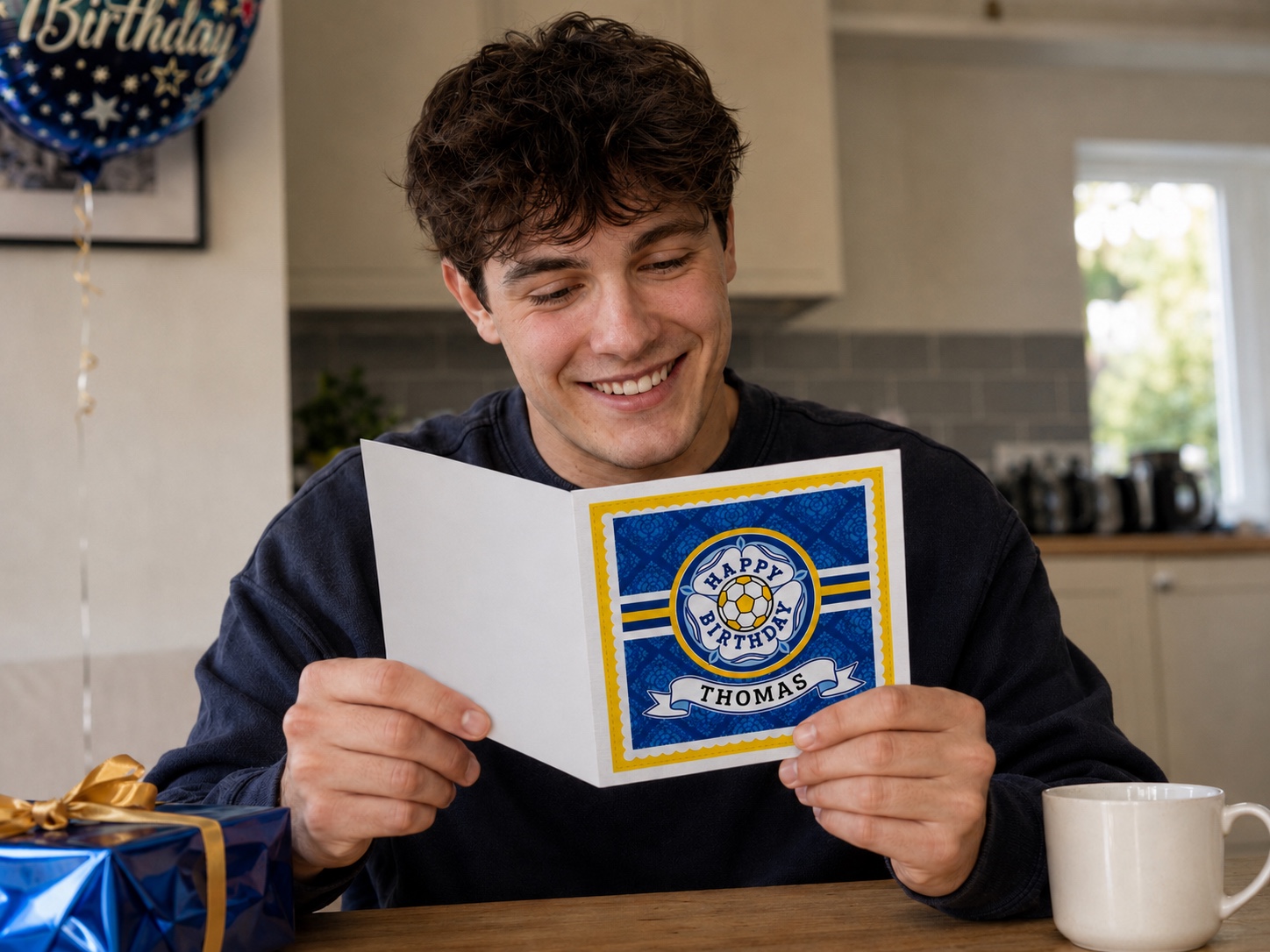 Dirty Leeds® Personalised Leeds-Inspired Birthday Card – product image.